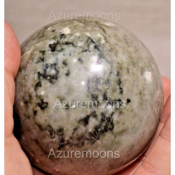 solid  polished smooth marble sphere paperweight mystical orb - Picture 1 of 6